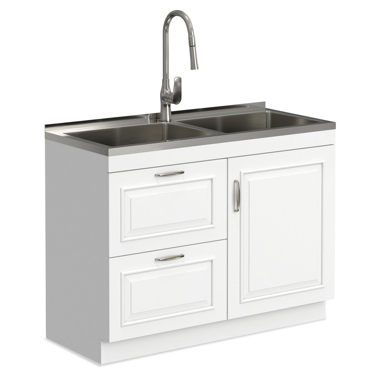 Darwin - Laundry Utility Sink And Cabinet With Dual Sinks