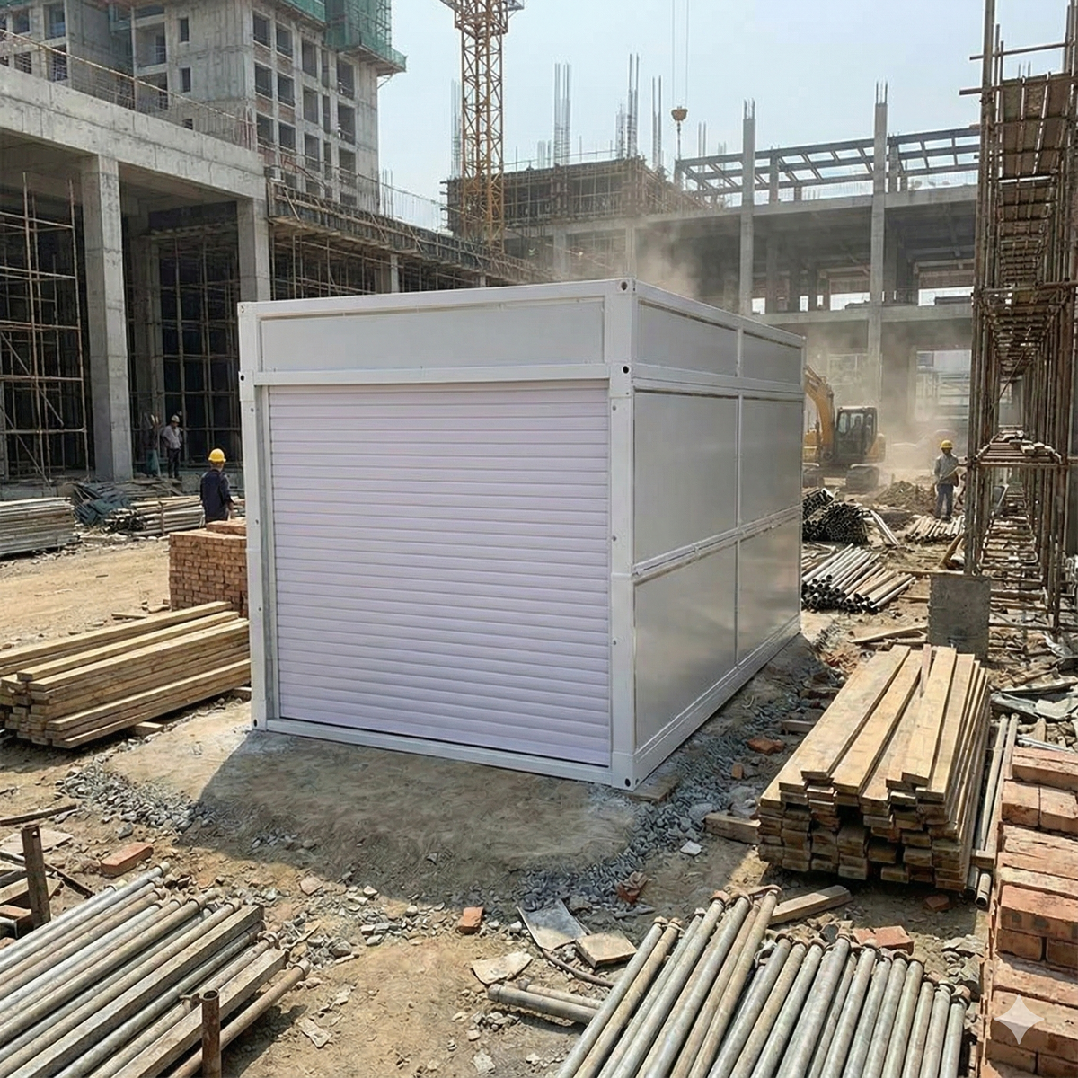 Folding Modular Garage – Heavy-Duty Galvanized Steel Structure