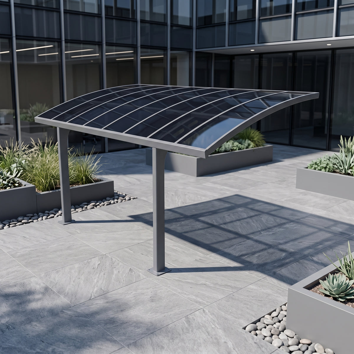 TitanVault Obsidian Elite RV Metal Cover | 24x14x12 ft | Galvanized Steel | 120 MPH Wind Rated | Matte Black