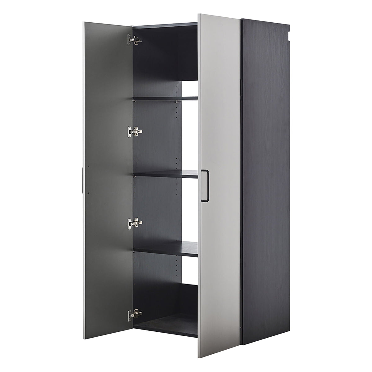 Astro Series Wall Mounted Storage Cabinet with Soft Closing Drawers - Metallic Gray
