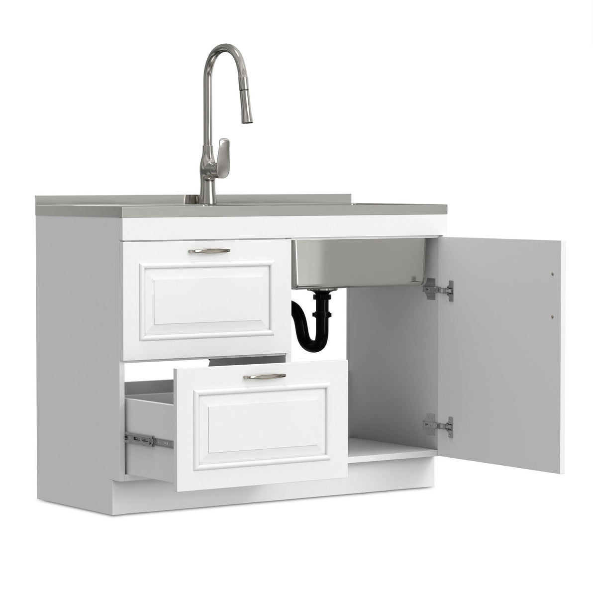 Darwin - Laundry Utility Sink And Cabinet With Dual Sinks